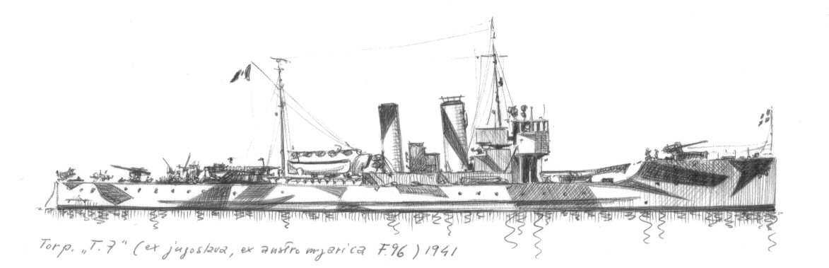 1941 - Torpediniera 'T 7' - ex 'F 96' austro ungarica poi jugoslava
